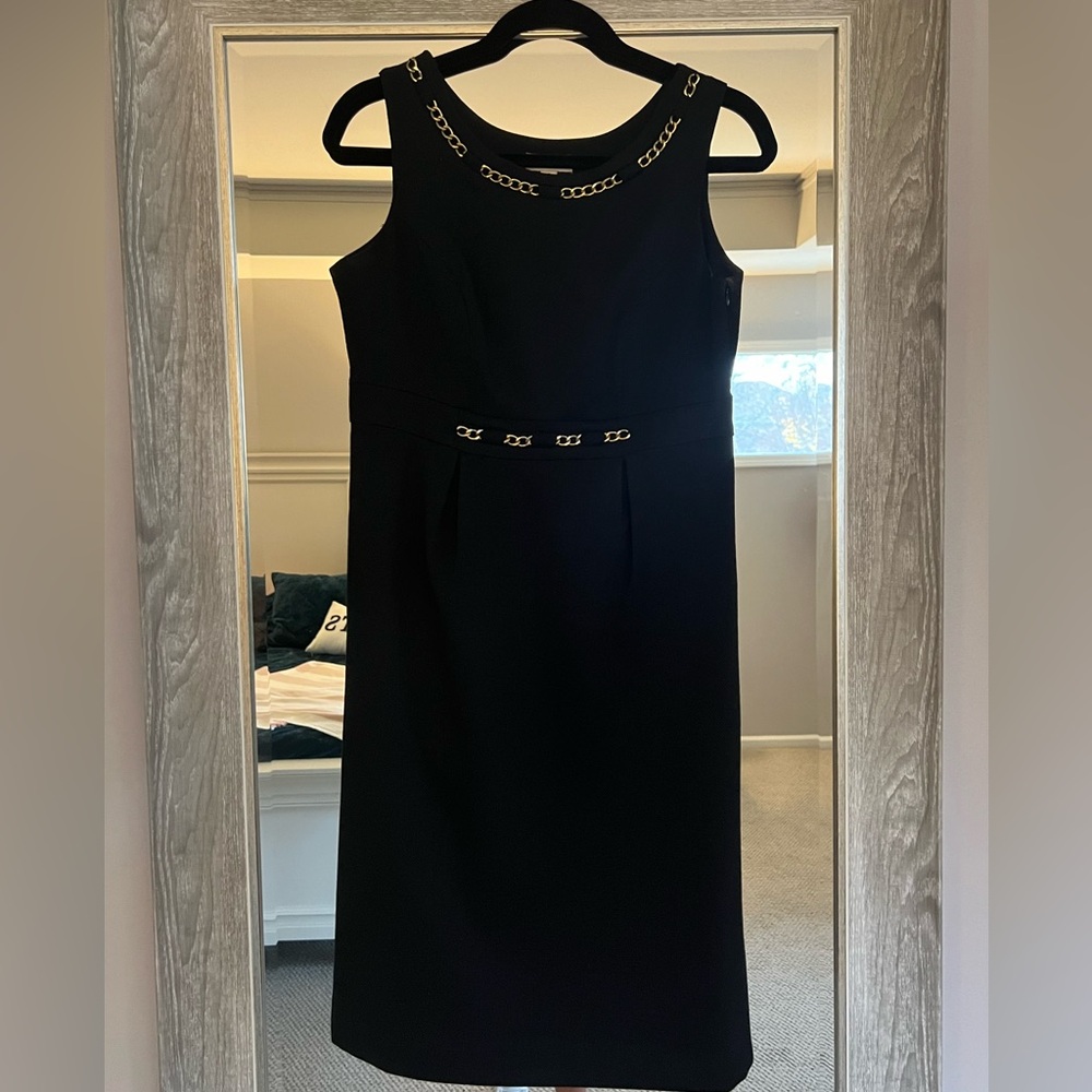 Black Dress with Gold Accent